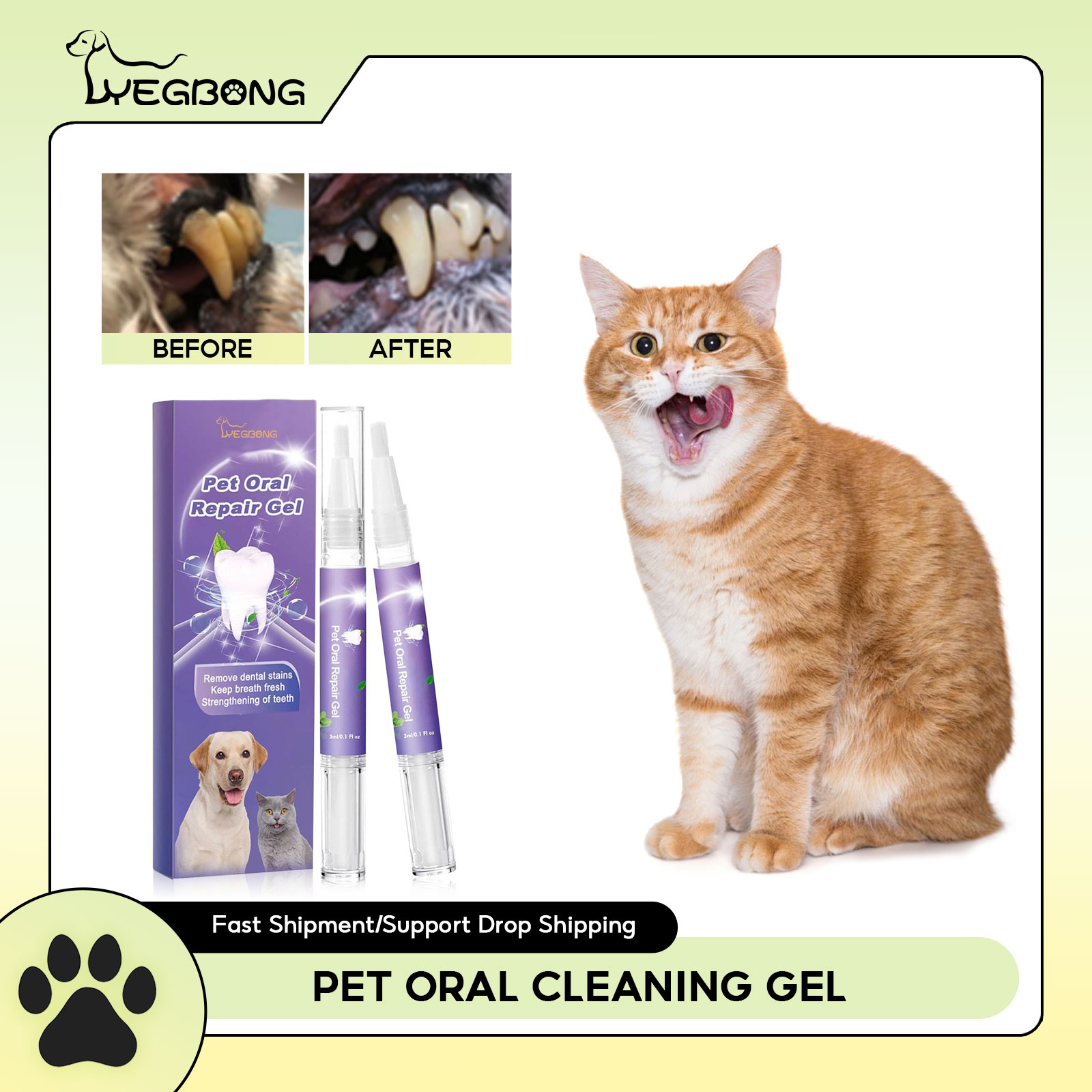 Teeth Whitening Session - Pet Oral Repair Gel Puppy Tartar