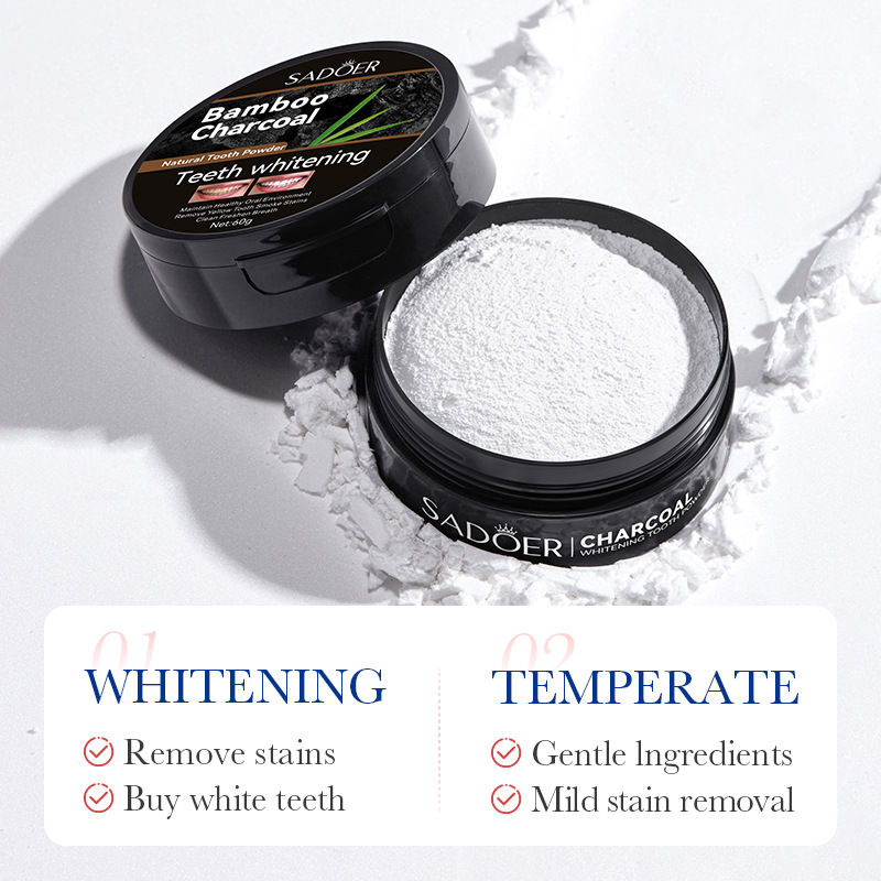 60g Tooth Whitening Powder Act - Teeth Whitening Charcoal recension och pris