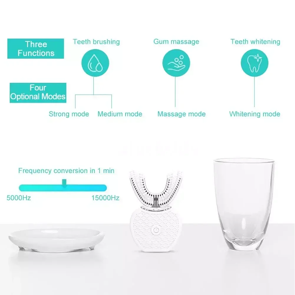 Ultrasonic Electric Toothbrush - Teeth Whitening With Blue Light recension och pris