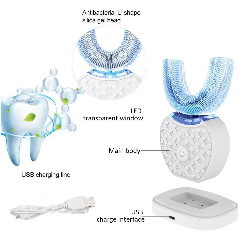 Ultrasonic Electric Toothbrush - Teeth Whitening With Blue Light recension och pris