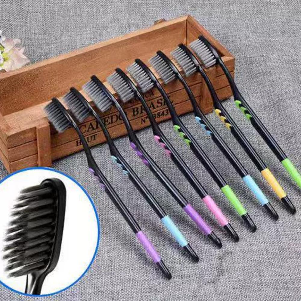 10PCS Toothbrush Natural Bambo - Teeth Whitening Charcoal recension och pris
