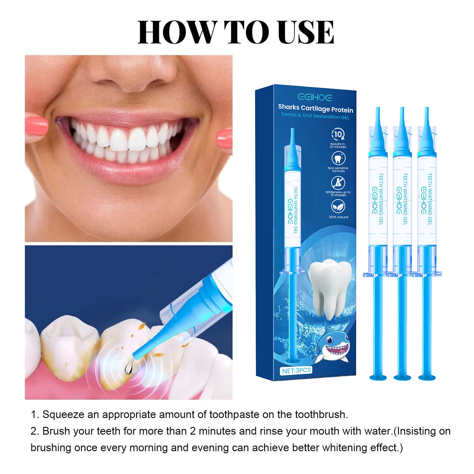 Whitening Teeth Gel Bleaching  - Whitening Pen Bleach recension och pris