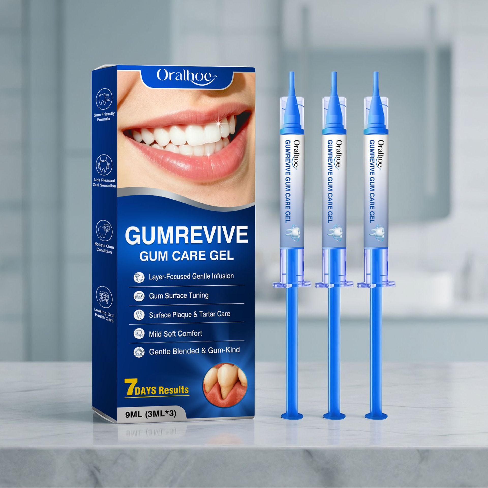 Oralhoe Gum Care Gel 3Pcs Syri - Teeth Whitening Gel Syringes recension och pris