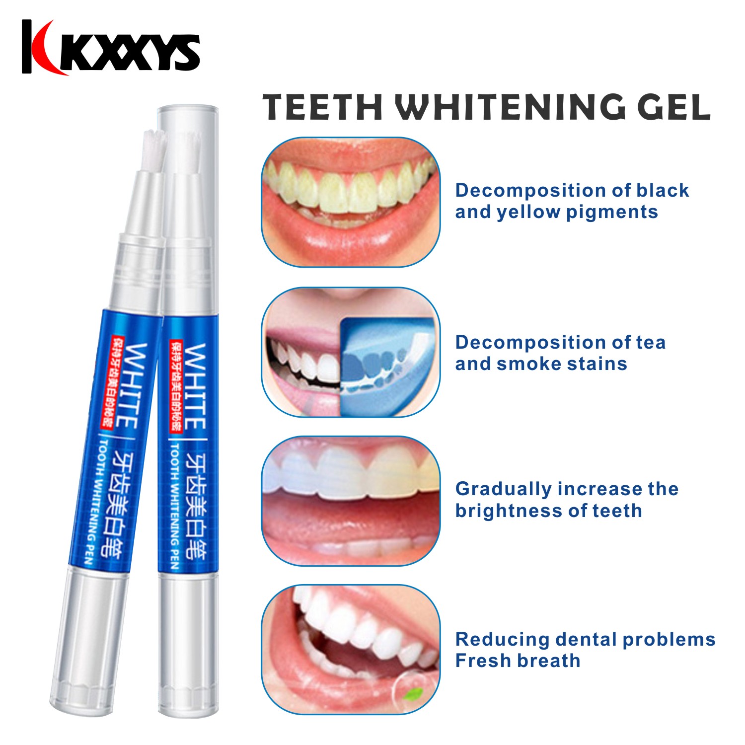 2pcs*3ml Popular White Teeth W - Whitening Pen Bleach recension och pris