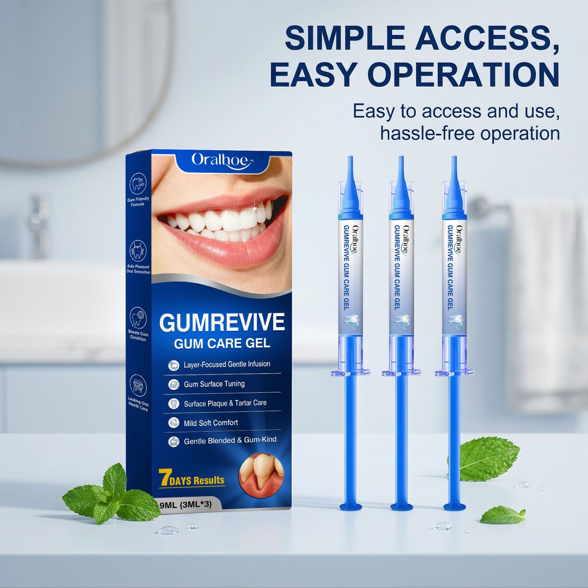 Gum Care Gel 3Pcs 9ml Oral Cle - Teeth Whitening Gel Syringes recension och pris