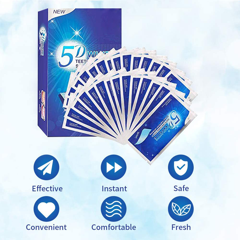 5D White Teeth Whitening Strip - Teeth Whitening Charcoal recension och pris