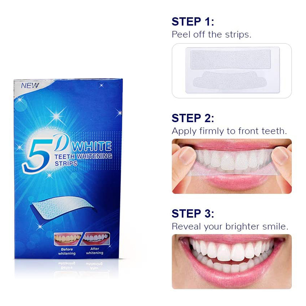 5D White Teeth Whitening Strip - Teeth Whitening Charcoal recension och pris
